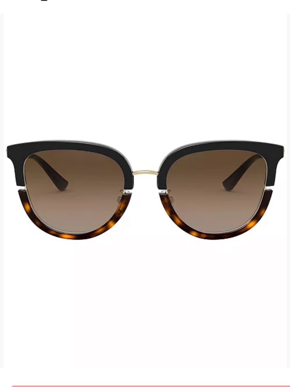 Tory Burch Cat Eye Half Tortoise Shell Sunglasses